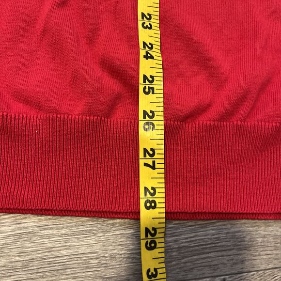 IZOD Men's Sweater Vest Red Golf Vest Fall Winter Size XLT - Picture 8 of 9